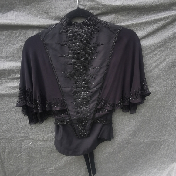 FRENCH CONNECTION size 4 Bella Beads blouse 2 piece new NWT Black - Picture 7 of 16